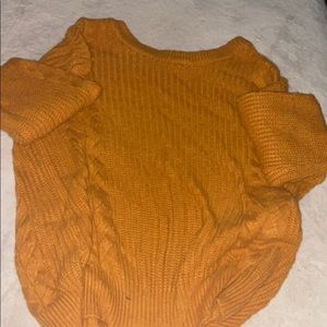 orange fall sweater